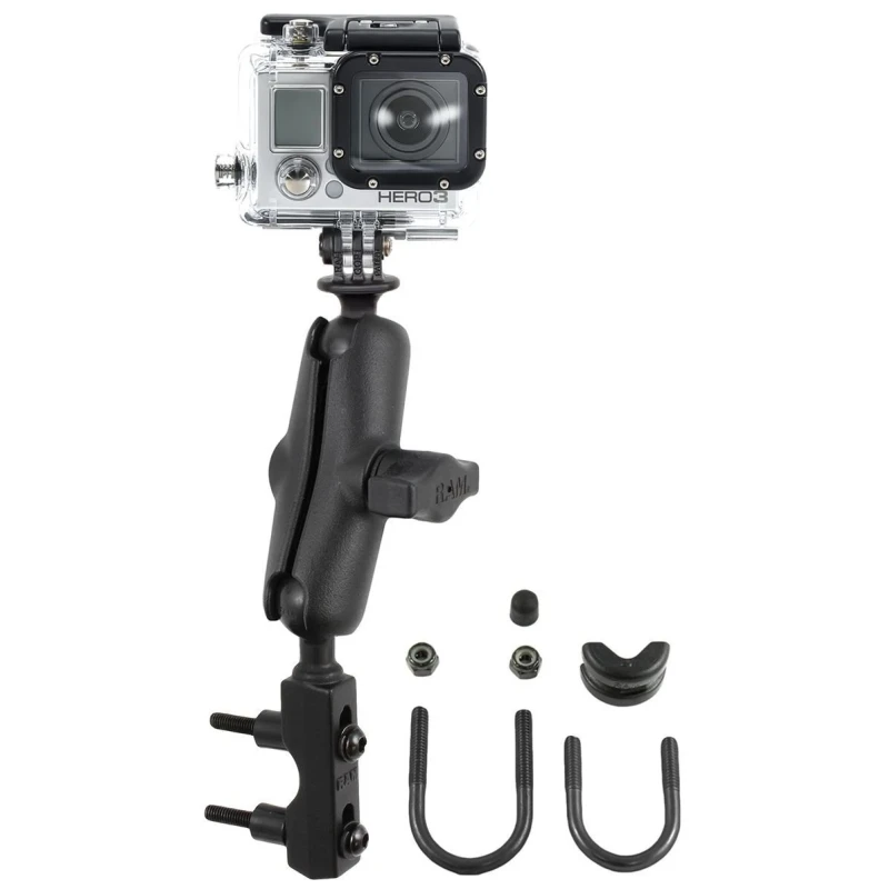 GoPro Motorrad-Kamerahalterung - mit Basisbefestigung für Lenker/Bremse/Kupplung,  (1 Zoll)