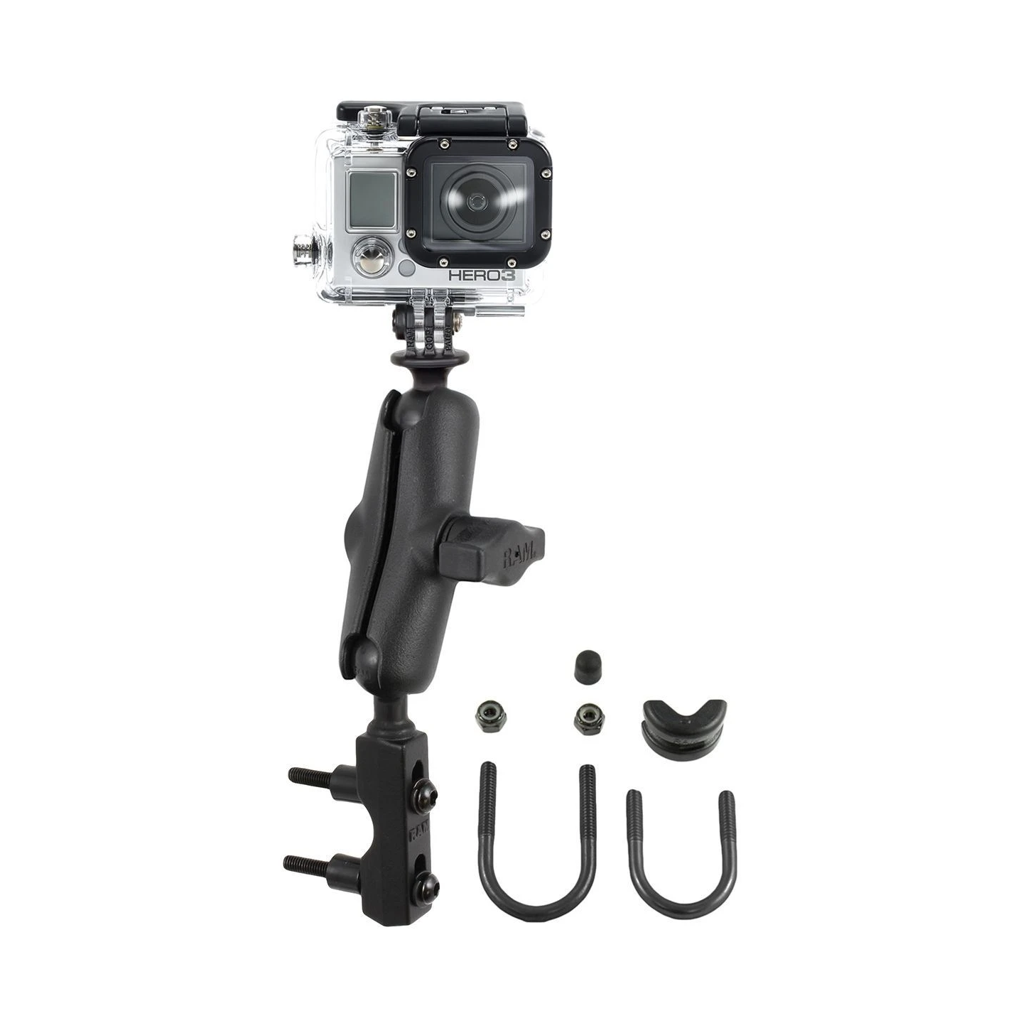GoPro Motorrad-Kamerahalterung - mit Basisbefestigung für Lenker/Bremse/Kupplung,  (1 Zoll)