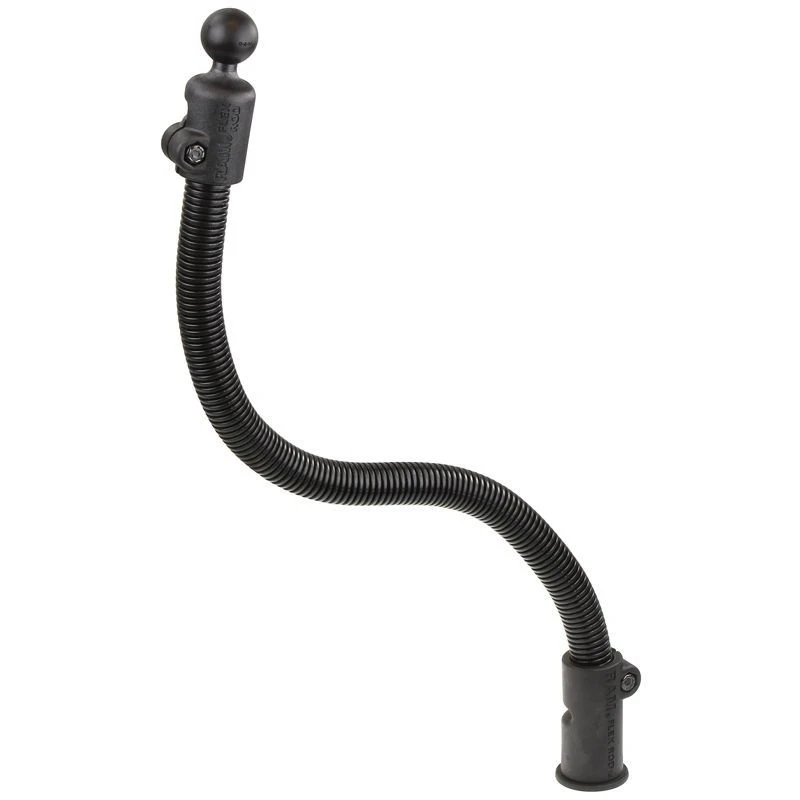 Flex Rod mit  (1 Zoll) für Tough-Track Schienen - Länge ca. 455 mm, Verbundstoff-Adapter mit T-Slot