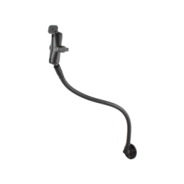 Universal Flex-Halterung mit Diamond-Anbindung (Trapez) - Sockel mit waagerechter Anbindung, flexibler Arm (ca. 450 mm)