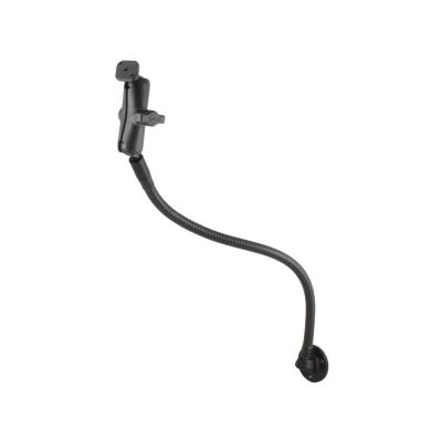 Universal Flex-Halterung mit Diamond-Anbindung (Trapez) - Sockel mit waagerechter Anbindung, flexibler Arm (ca. 450 mm)