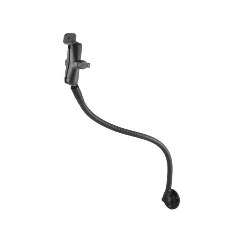 Universal Flex-Halterung mit Diamond-Anbindung (Trapez) - Sockel mit waagerechter Anbindung, flexibler Arm (ca. 450 mm)