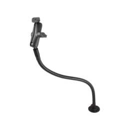 Universal Flex-Halterung mit Diamond-Anbindung (Trapez) - Sockel mit senkrechter Anbindung, flexibler Arm (ca. 450 mm)