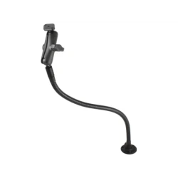Universal Flex-Halterung mit Diamond-Anbindung (Trapez) - Sockel mit senkrechter Anbindung, flexibler Arm (ca. 450 mm)