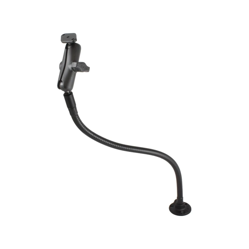 Universal Flex-Halterung mit Diamond-Anbindung (Trapez) - Sockel mit senkrechter Anbindung, flexibler Arm (ca. 450 mm)