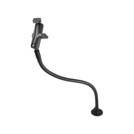 Universal Flex-Halterung mit Diamond-Anbindung (Trapez) - Sockel mit senkrechter Anbindung, flexibler Arm (ca. 450 mm)