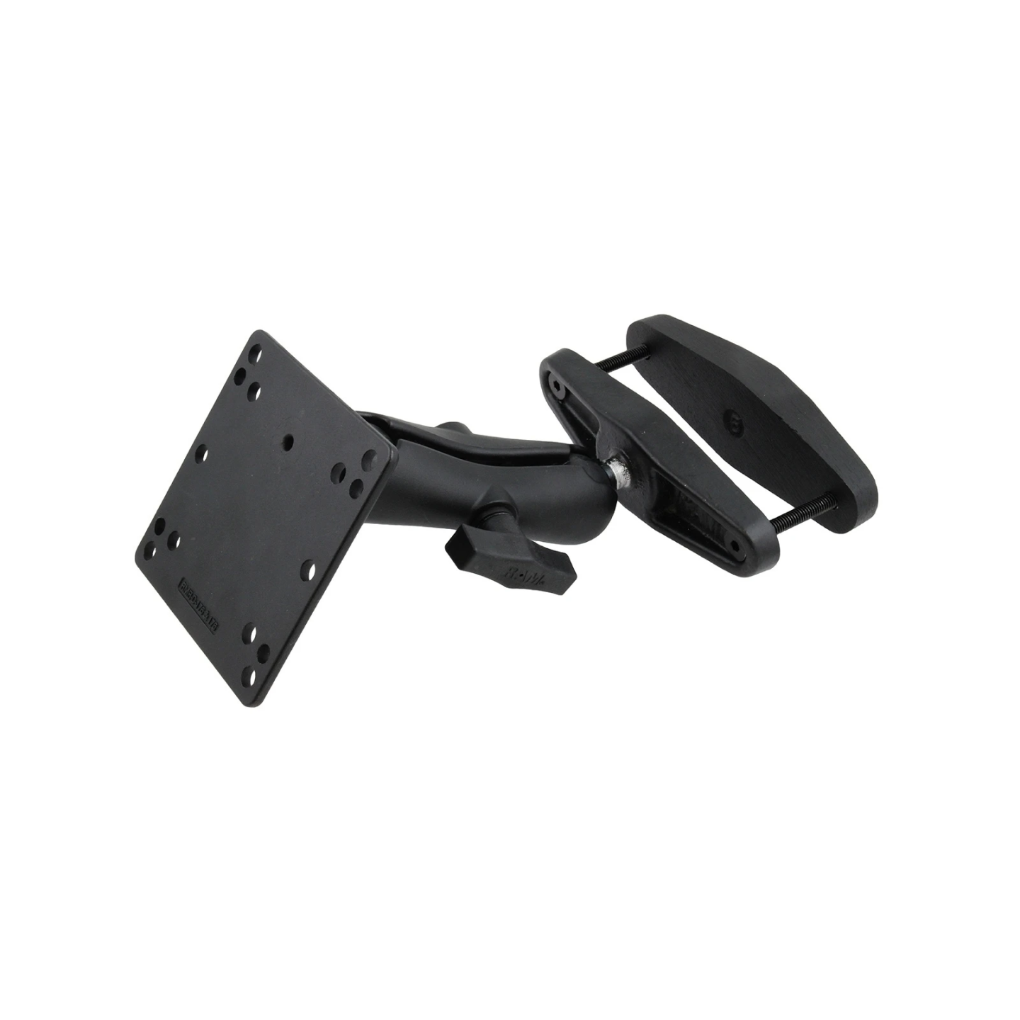 Schraubklemmen-Set - Schraubklemme (bis 127 mm Breite), mittlerer Verbindungsarm, VESA-Platte (75x75 u. 100x100 mm)
