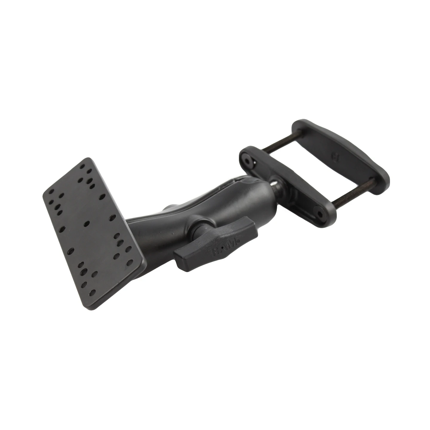 Schraubklemmen-Set - Schraubklemme (bis 76 mm Breite), mittlerer Verbindungsarm, Universalplatte (div. Lochraster), im