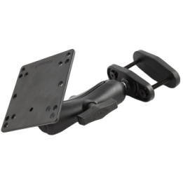 Schraubklemmen-Set - Schraubklemme (bis 63 mm Breite), mittlerer Verbindungsarm, VESA-Platte (75x75 u. 100x100 mm)