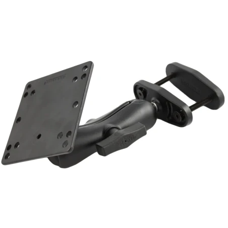 Schraubklemmen-Set - Schraubklemme (bis 63 mm Breite), mittlerer Verbindungsarm, VESA-Platte (75x75 u. 100x100 mm)