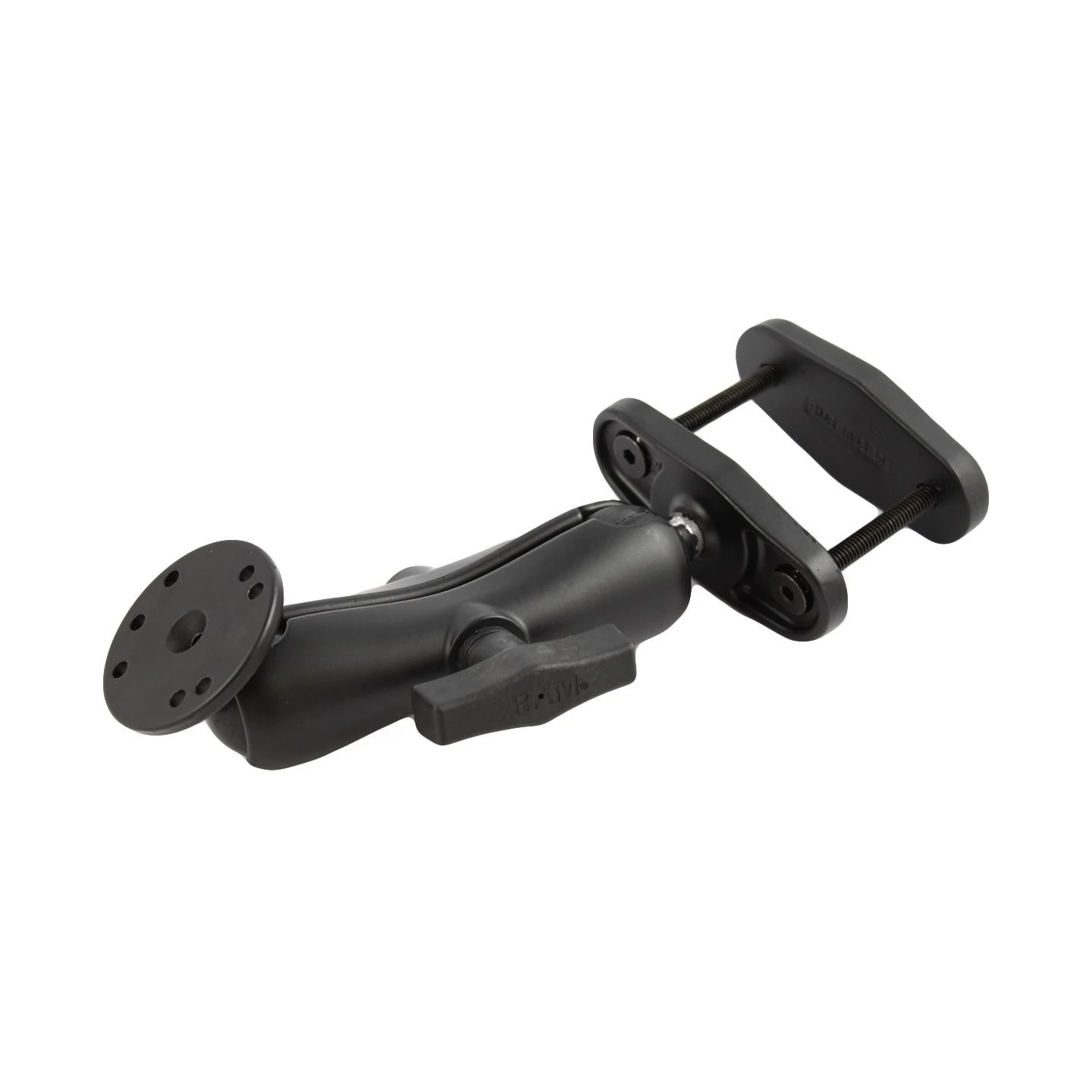 Schraubklemmen-Set - Schraubklemme (bis 63,5 mm Breite), mittlerer Verbindungsarm, runde Basisplatte (AMPS)