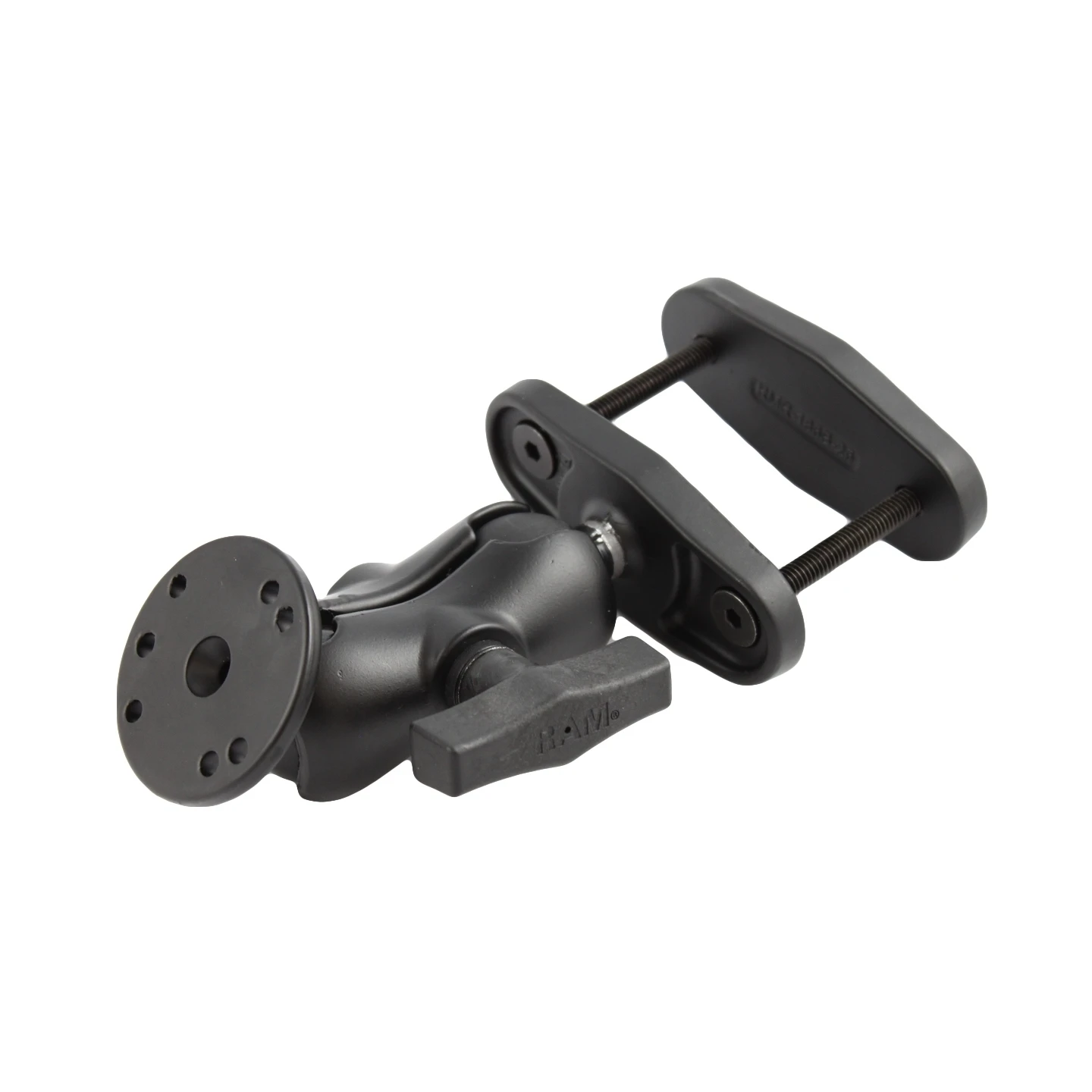 Schraubklemmen-Set - Schraubklemme (bis 63,5 mm Breite), kurzer Verbindungsarm, runde Basisplatte (AMPS)