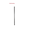 Aluminium tube - length 609.6 mm, 1/2" NPT thread on both sides