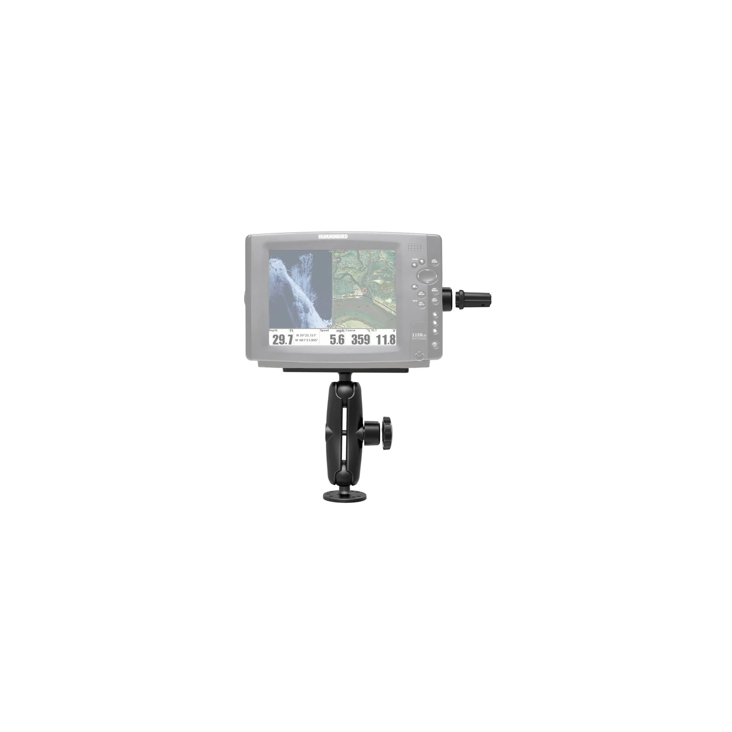 Marine Aufbau-Set mit Pin-Lock Sicherung für Gimbal-Halterungen - mit runder Basisplatte (AMPS), 2x Pin-Lock Sicherung