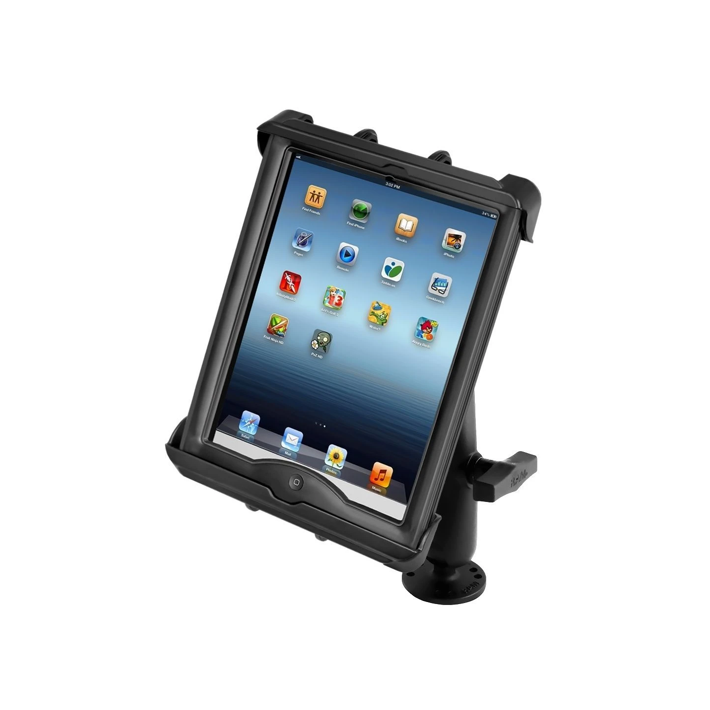 Universal Tab-Tite Aufbau-Set für 10 Zoll Tablets - mit runder Basisplatte (AMPS)
