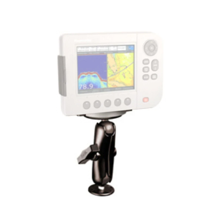 Marine Aufbau-Halterung für Raymarine - runde Basisplatte (AMPS), mittlerer Verbindungsarm, Raymarine-Adapter