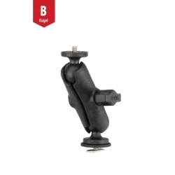 Set für Tough-Track Schienen - Kugel mit T-Slot, mittlerer Verbindungsarm, Kugel mit 1/4"-20 Gewindestift,  (1 Zoll)