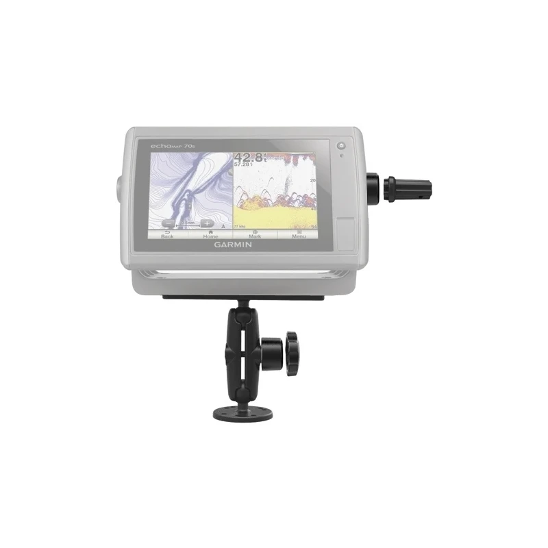 Marine Aufbau-Halterung Gimbal -  (1,5 Zoll), runde Basisplatte (AMPS), mittlerer Verbindungsarm, Pin-Lock Sicherungen