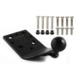 Adapterplatte,gewölbt -  (1 Zoll), AMPS Lochraster, Schrauben-Set (Garmin GPSMAP 695 / aera 795)