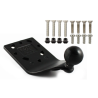 Adapter plate, curved - (1 inch), AMPS hole pattern, screw set (Garmin GPSMAP 695 / aera 795)