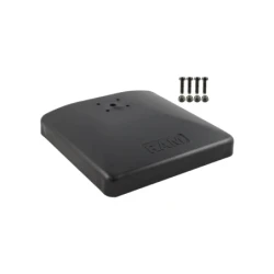 Verbundstoff-Standfuss inkl. Gewicht - AMPS-Lochmuster - 228mm x 228 mm - Schrauben-Set