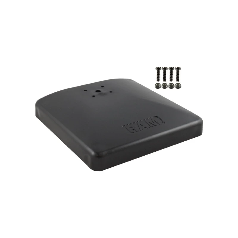 Verbundstoff-Standfuss inkl. Gewicht - AMPS-Lochmuster - 228mm x 228 mm - Schrauben-Set