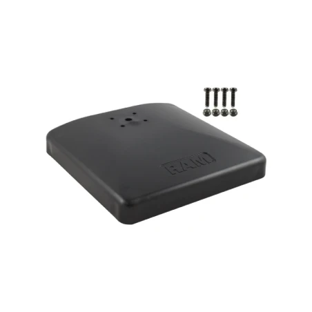 Verbundstoff-Standfuss inkl. Gewicht - AMPS-Lochmuster - 228mm x 228 mm - Schrauben-Set