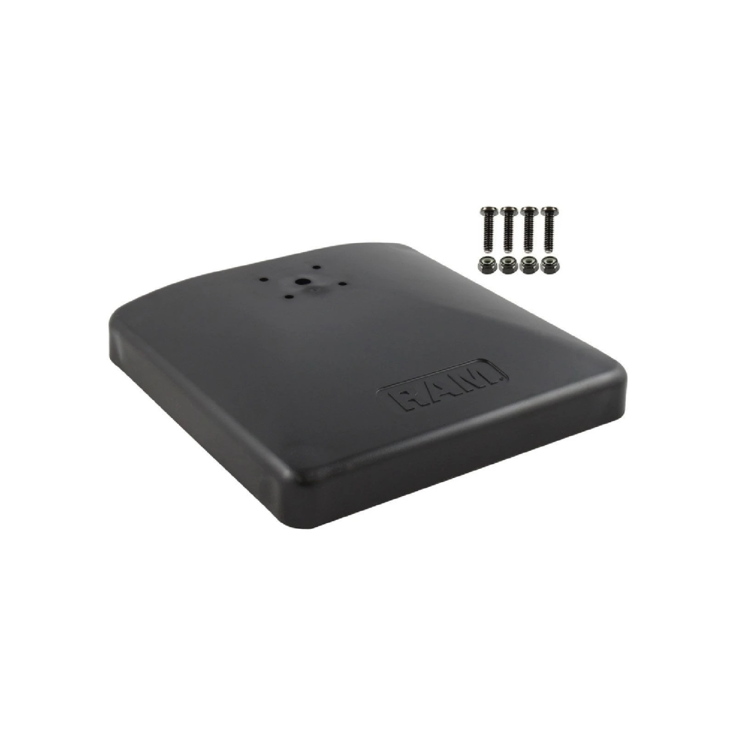 Verbundstoff-Standfuss inkl. Gewicht - AMPS-Lochmuster - 228mm x 228 mm - Schrauben-Set