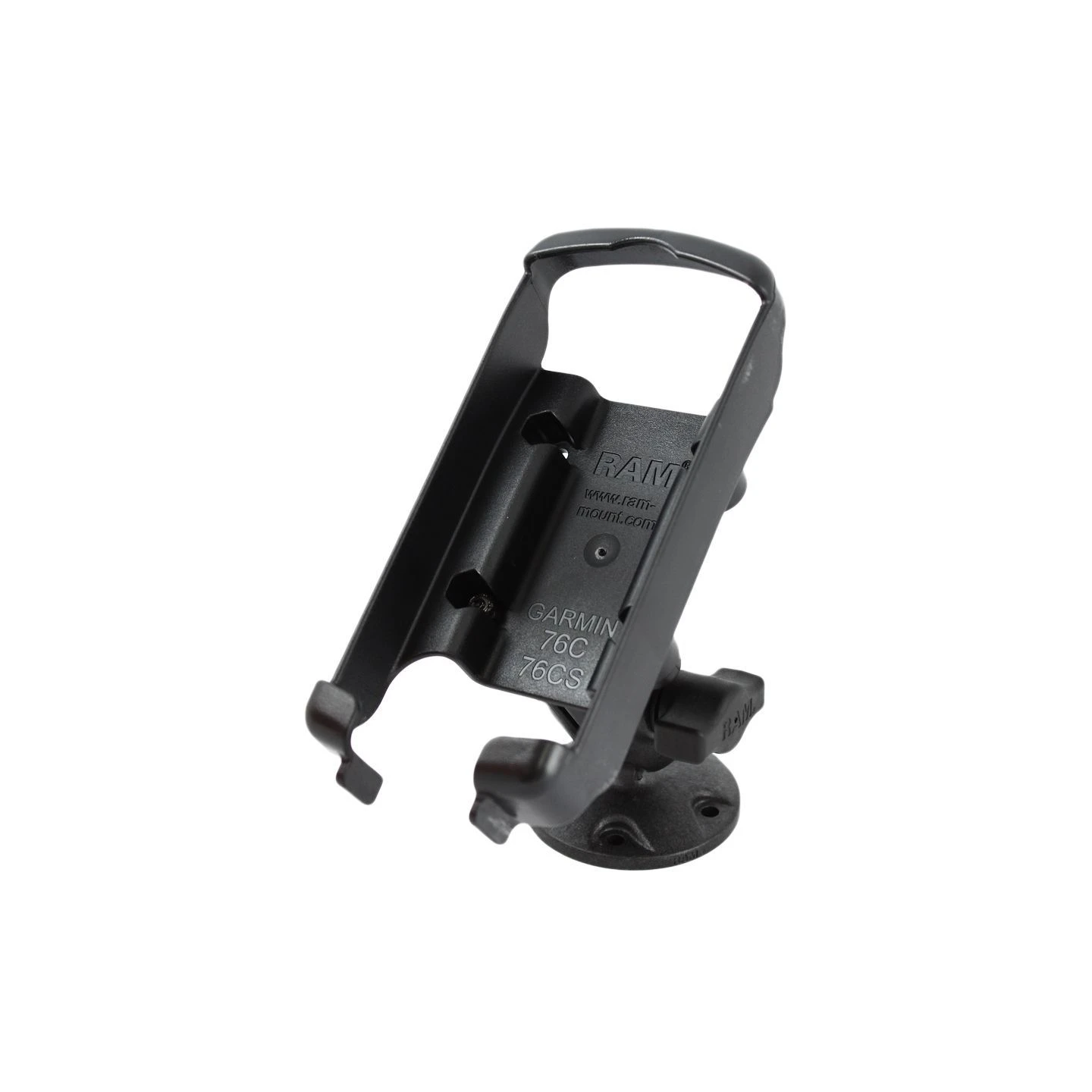 Verbundstoff-Halterung (kurz) für Garmin GPSMAP 76C/76CS - mit runder Basisplatte, Octagon-System,  (1 Zoll)
