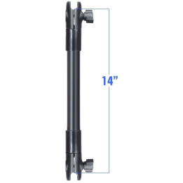 Verbundstoff-Verlängerungsarm mit -Aufnahmen (1 Zoll) - ca. 350 mm lang