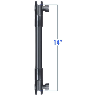 Verbundstoff-Verlängerungsarm mit -Aufnahmen (1 Zoll) - ca. 350 mm lang