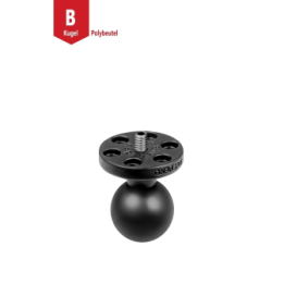 Verbundstoff-Basiskugel mit 1/4"-20 Gewindestift - für Kamera-Anbindung,  (1 Zoll)