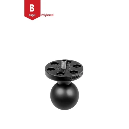 Verbundstoff-Basiskugel mit 1/4"-20 Gewindestift - für Kamera-Anbindung,  (1 Zoll)