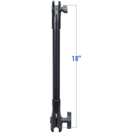 Verbundstoff-Verlängerungsarm mit Aufnahmen für B- und  (1/1,5 Zoll) - Länge ca. 450 mm