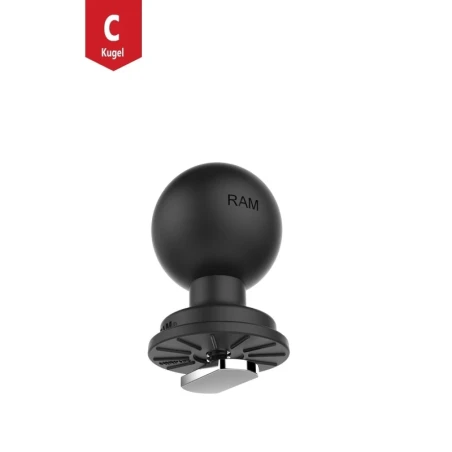 Verbundstoff-Kugel mit T-Slot für Tough-Track Schienen -  (1,5 Zoll)