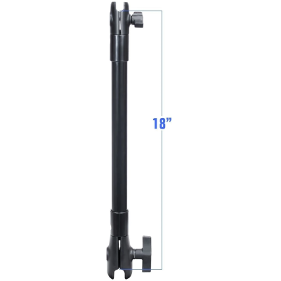 Verbundstoff-Verlängerungsarm mit B- u.  Aufnahme (1 u. 1,5 Zoll) - ca. 450 mm lang
