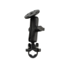 Composite set handlebar/tubes - clamp (aluminium, middle composite connecting arm, round base plate