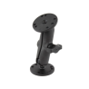 Composite/aluminium set - (1 inch), 2x round base plate (AMPS, aluminium), middle connecting arm (composite)