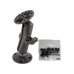 Verbundstoff-Aufbau-Set - 2x runde Basisplatte, mittlerer Verbindungsarm,  (1 Zoll), Schrauben-Set (Garmin)