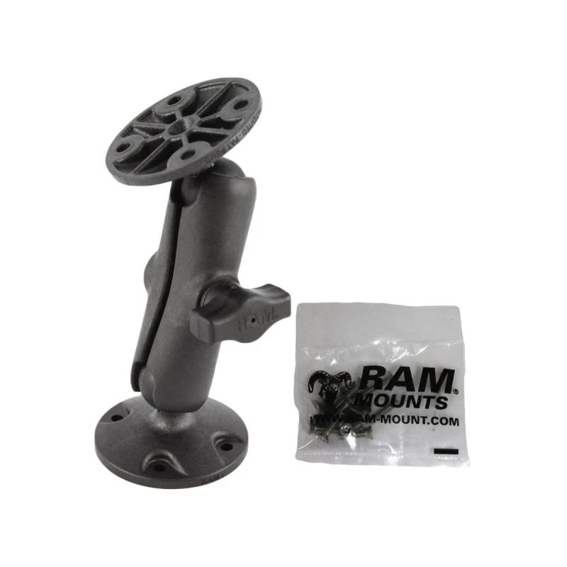 Verbundstoff-Aufbau-Set - 2x runde Basisplatte, mittlerer Verbindungsarm,  (1 Zoll), Schrauben-Set (Garmin)