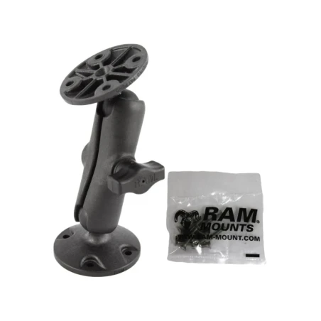 Verbundstoff-Aufbau-Set - 2x runde Basisplatte, mittlerer Verbindungsarm,  (1 Zoll), Schrauben-Set (Garmin)