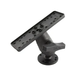 Composite set - round base plate (AMPS, aluminium), short connecting arm (Octagon connection)