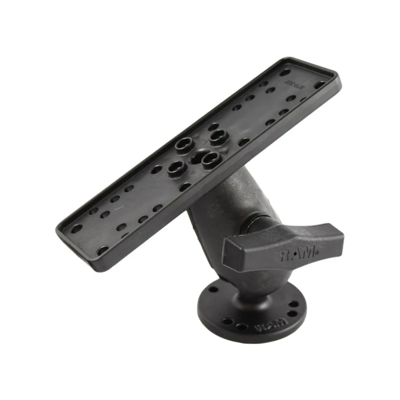 Composite set - round base plate (AMPS, aluminium), short connecting arm (Octagon connection)