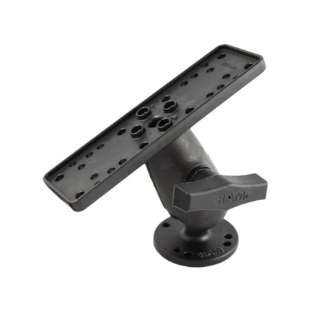 Composite set - round base plate (AMPS, aluminium), short connecting arm (Octagon connection)