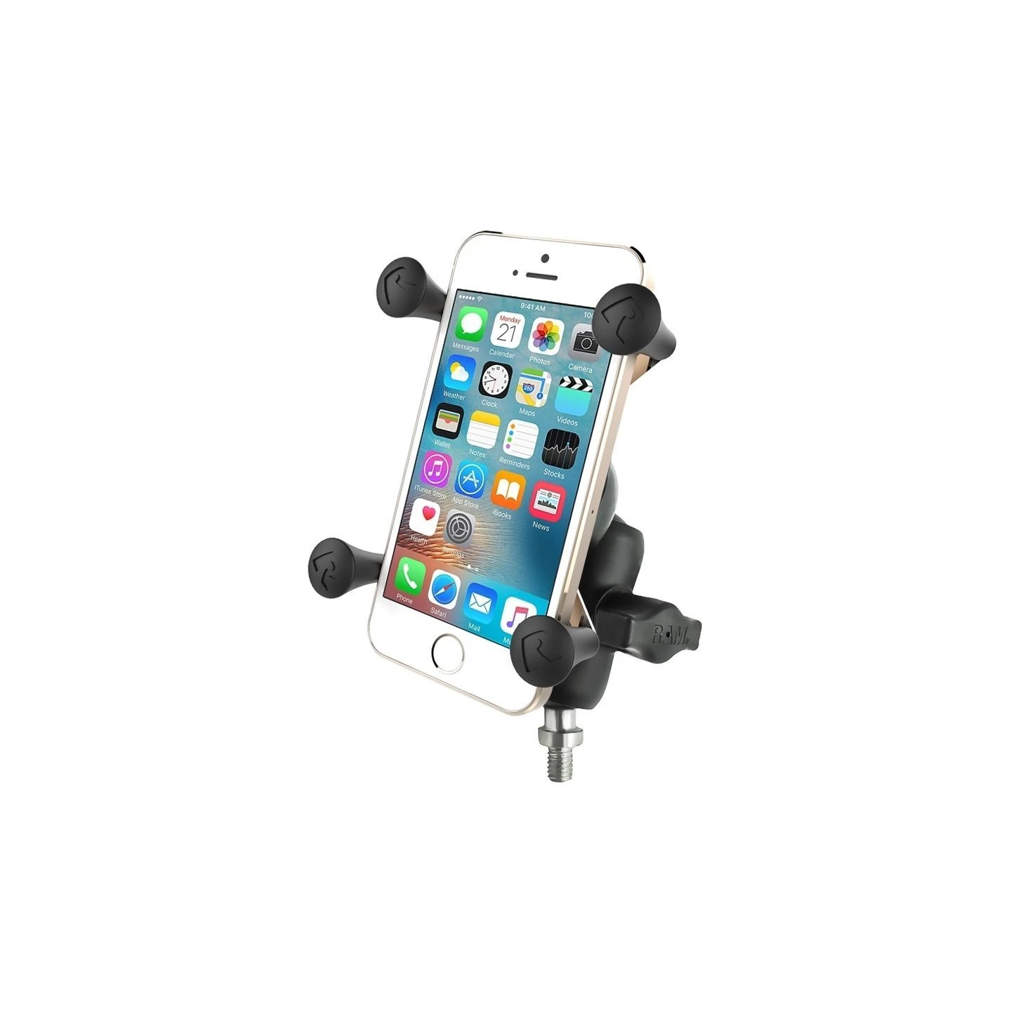 Universal X-Grip Halterung für Smartphones - Basiskugel mit 3/8-16 Zoll Gewindestift, kurzer Verbindungsarm (Verbundstoff)