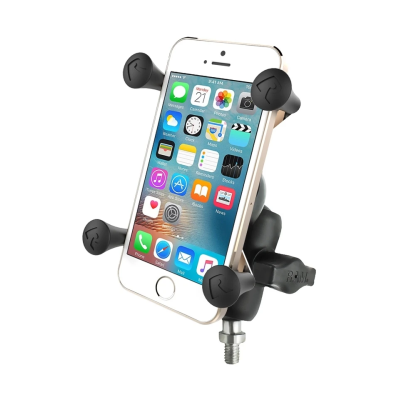 Universal X-Grip Halterung für Smartphones - Basiskugel mit 3/8-16 Zoll Gewindestift, kurzer Verbindungsarm (Verbundstoff)