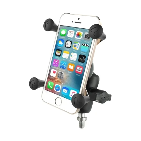 Universal X-Grip Halterung für Smartphones - Basiskugel mit 3/8-16 Zoll Gewindestift, kurzer Verbindungsarm (Verbundstoff)