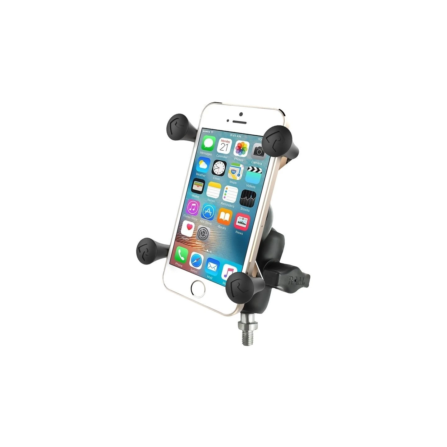 Universal X-Grip Halterung für Smartphones - Basiskugel mit 3/8-16 Zoll Gewindestift, kurzer Verbindungsarm (Verbundstoff)