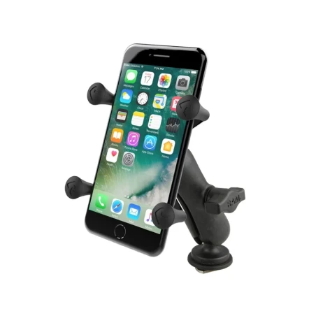 Universal X-Grip set smartphones for Tough-Track rails - ball with T-slot, centre connecting arm