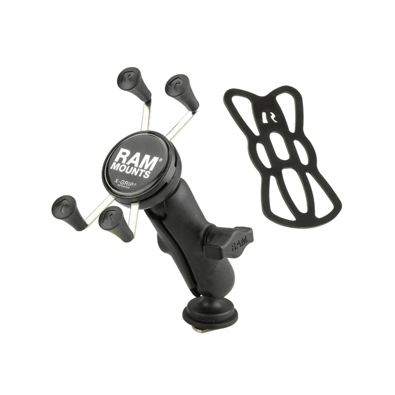 Universal X-Grip set smartphones for Tough-Track rails - ball with T-slot, centre connecting arm